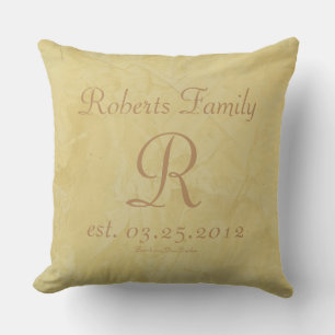 Custom Monogram Luxury Throw Pillow