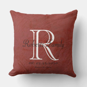 Custom Monogram Luxury Throw Pillow
