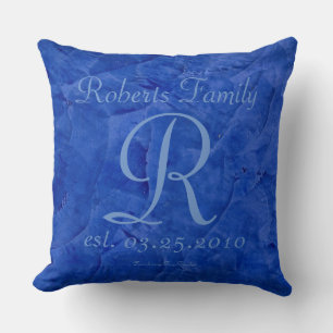 Custom Monogram Luxury Throw Pillow