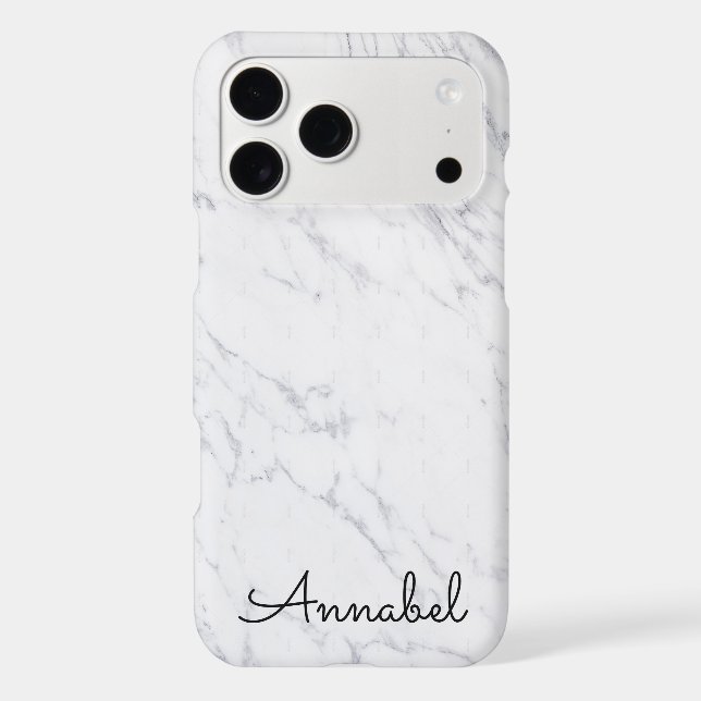 custom monogram marble chic trendy iphone case (Back)