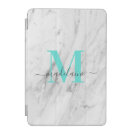 Custom Monogram Marble turquoise Pastel iPad Mini Cover Custom Monogram Marble turquoise Pastel iPad Mini Cover