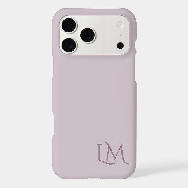 Custom Monogram Mauve Taupe  Case-Mate iPhone Case (Back)