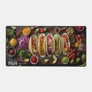 Custom Monogram Mexican Food Desk Mat