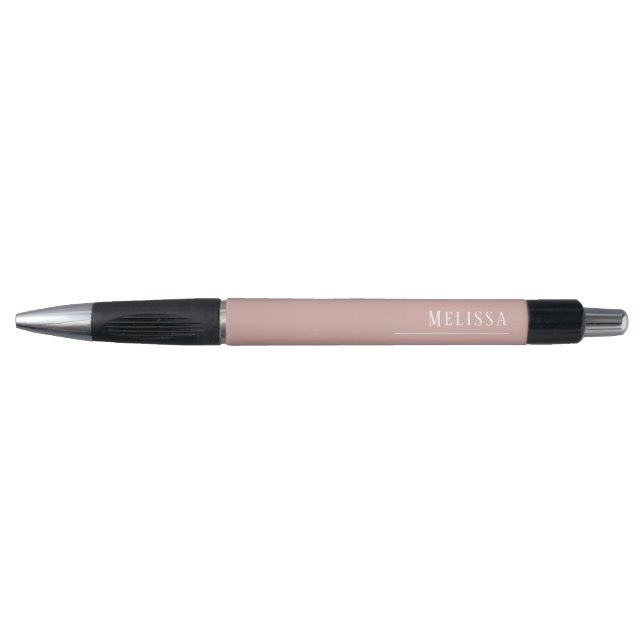 Custom monogram, modern blush pink wrap pen (Front)