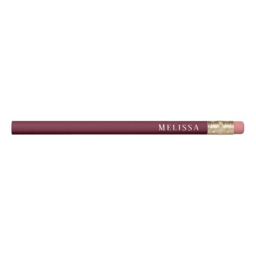 Custom monogram modern burgundy wrap  pencil