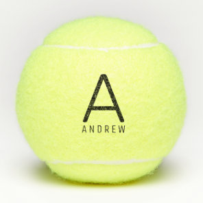 Custom Monogram Modern Design Personalized Tennis Balls