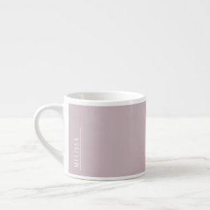 Custom monogram, modern mauve espresso cup