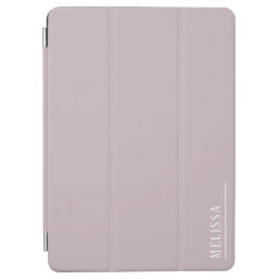 Custom monogram, modern mauve lavender  iPad air cover