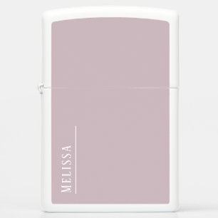 Custom monogram, modern mauve zippo lighter