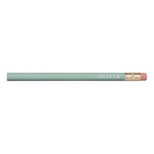 Custom monogram modern sage green wrap  pencil