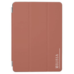 Custom monogram, modern terracotta color  iPad air cover