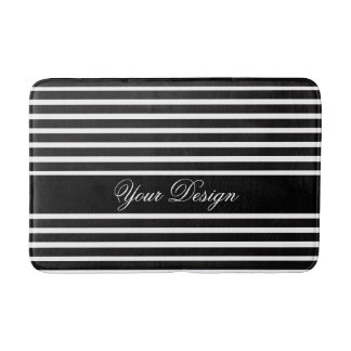 Custom Monogram Monochrome Bath Mat