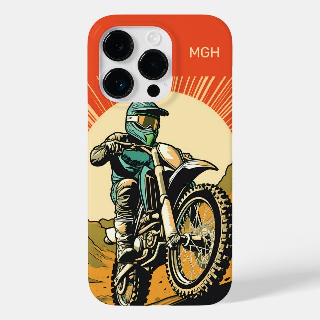Custom Monogram Motocross Case-Mate iPhone Case (Back)