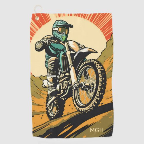 Custom Monogram Motocross Golf Towel