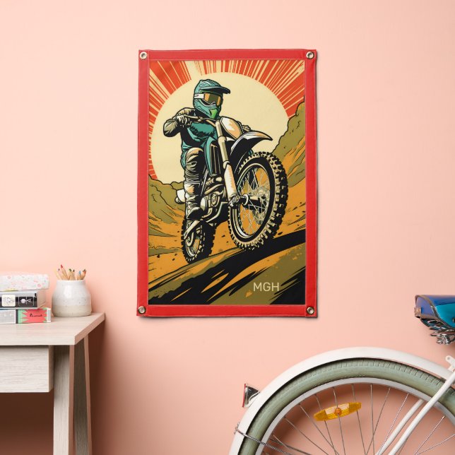 Custom Monogram Motocross Pennant (Insitu 2)