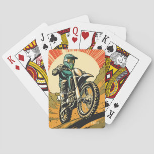 Custom Monogram Motocross Poker Cards