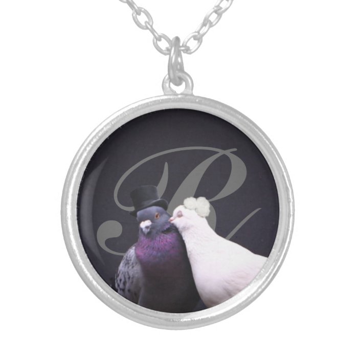 Custom Monogram Mr. & Mrs. Pigeon Custom Necklace