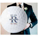 Custom Monogram Name Best Man Wedding Favor Golf Balls<br><div class="desc">This unique golf ball is designed as a gift for your Best Man. Features a unique layering of the monogram -- look closely and you will see three colors, which gives it the feeling of depth. Personalized additionally with his first name. The text reads "Best Man" along with the date...</div>