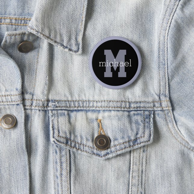 Custom monogram & name button (In Situ)