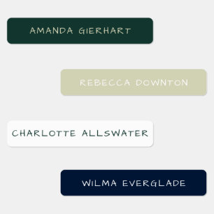 Custom Monogram Name Clothing Tags Multi Color Kids' Labels