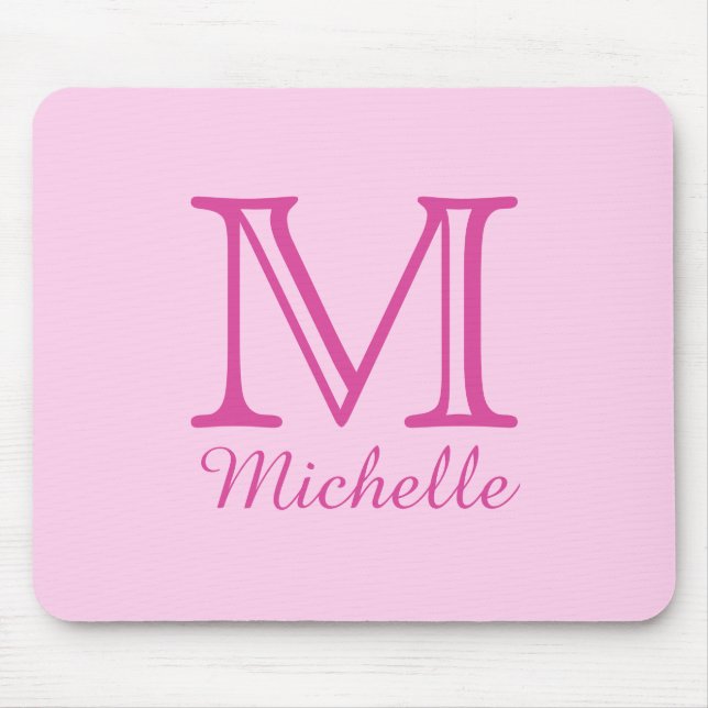Custom Monogram, Name & Color mousepad (Front)