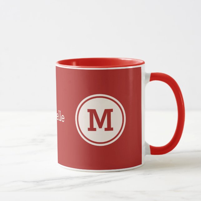 Custom monogram, name & color mugs (Right)