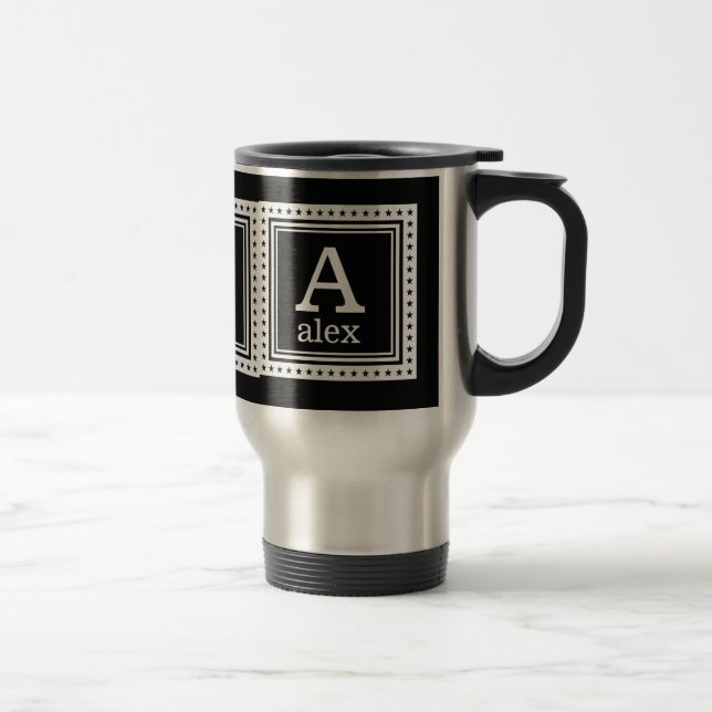 Custom monogram, name & color mugs (Right)