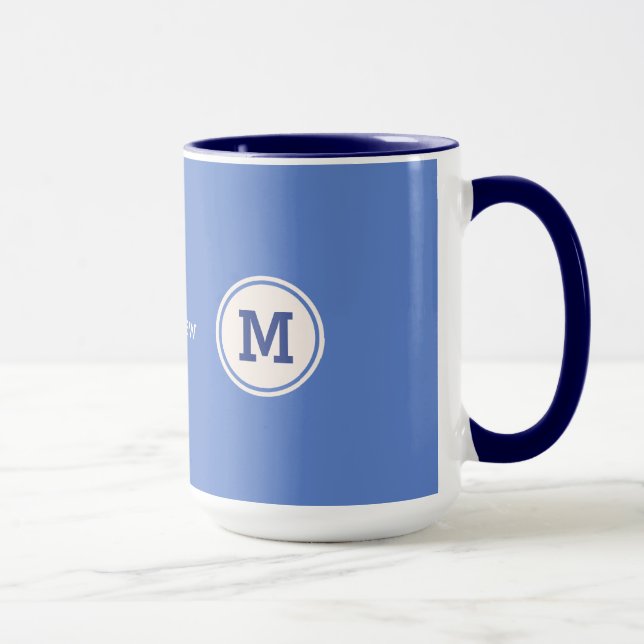 Custom monogram, name & color mugs (Right)
