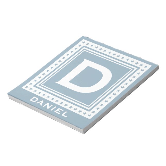 Custom monogram, name & color notepads (Rotated)