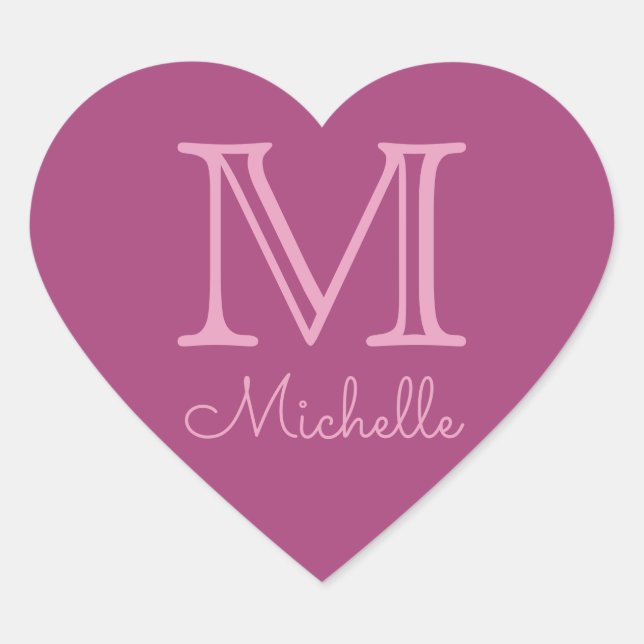 Custom Monogram, Name & Color stickers (Front)