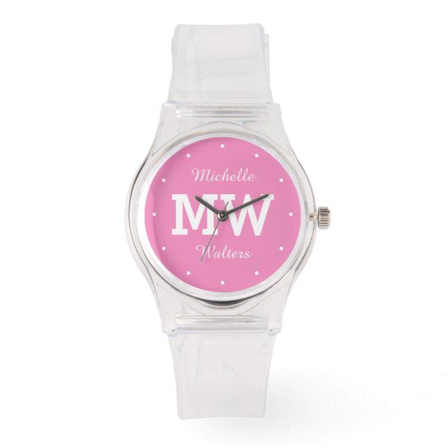 Custom monogram, name & color watches (Front)