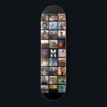 Custom Monogram Name Cool Instagram Photo Collage Skateboard<br><div class="desc">Cool,  modern skateboard deck with Custom Instagram Photo Collage around your monogram and name. Personalize easily with your favorite pictures. Makes a great display deck with a wall mount (separate) for a great birthday or graduation gift! This design is in color. Available in black and white as well.</div>