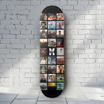 Custom Monogram Name Cool Instagram Photo Collage Skateboard<br><div class="desc">Cool,  modern skateboard deck with Custom Instagram Photo Collage around your monogram and name. Personalize easily with your favorite pictures. Makes a great display deck with a wall mount (separate) for a great birthday or graduation gift! This design is in color. Available in black and white as well.</div>