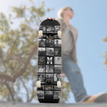 Custom Monogram Name Cool Instagram Photo Collage Skateboard<br><div class="desc">Cool,  modern skateboard deck with Custom Instagram Photo Collage around your monogram and name. Personalize easily with your favorite pictures. Makes a great display deck with a wall mount (separate) for a great birthday or graduation gift! This design is black and white. Available in color version as well.</div>