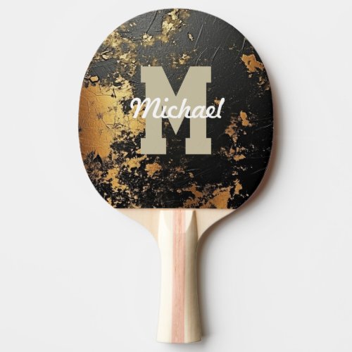 Custom Monogram Name Cool Sports Mens Ping Pong Paddle
