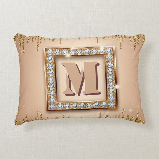 Custom Monogram  Name Design ✨ Accent Pillow (Front)