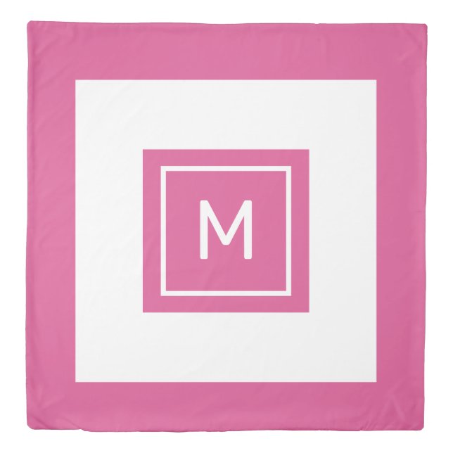 Custom Monogram & Name Duvet Cover (Front)