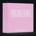 Custom Monogram Name Engineering Pink School 3 Ring Binder<br><div class="desc">Custom Monogram Name Engineering Pink School 3 ring binder</div>
