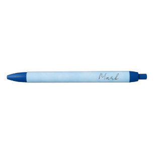 Custom Monogram Name Glimmering Blue Lights School Pen
