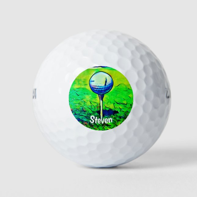 Custom Monogram Name Golf Ball (Front)