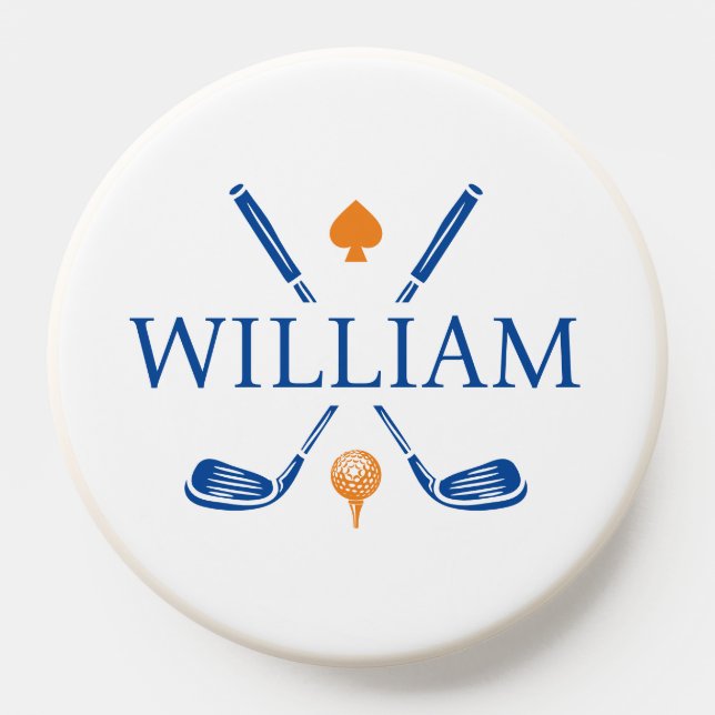 Custom Monogram Name Golf Clubs Ace Classic PopSocket (Popsocket)
