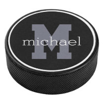Custom monogram & name hockey puck Custom monogram & name hockey puck