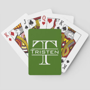 Custom Monogram Name Initial Poker Cards