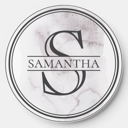 Custom Monogram Name Minimal Wireless Charger