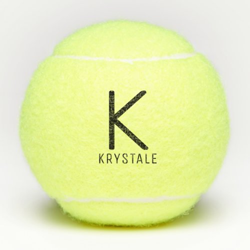 Custom Monogram Name Modern Personalized Tennis Balls