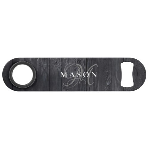 Custom Monogram Name Modern Rustic Elegant Bar Key