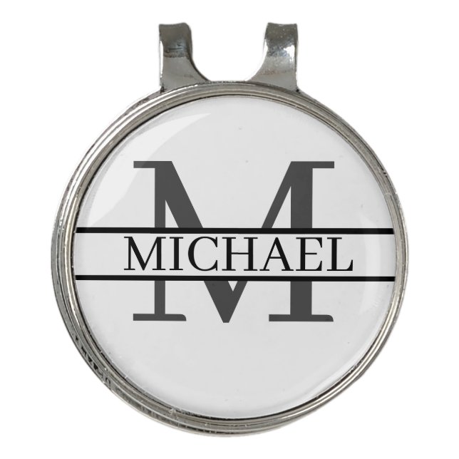Custom Monogram Name Personalized Golf Hat Clip (Front)