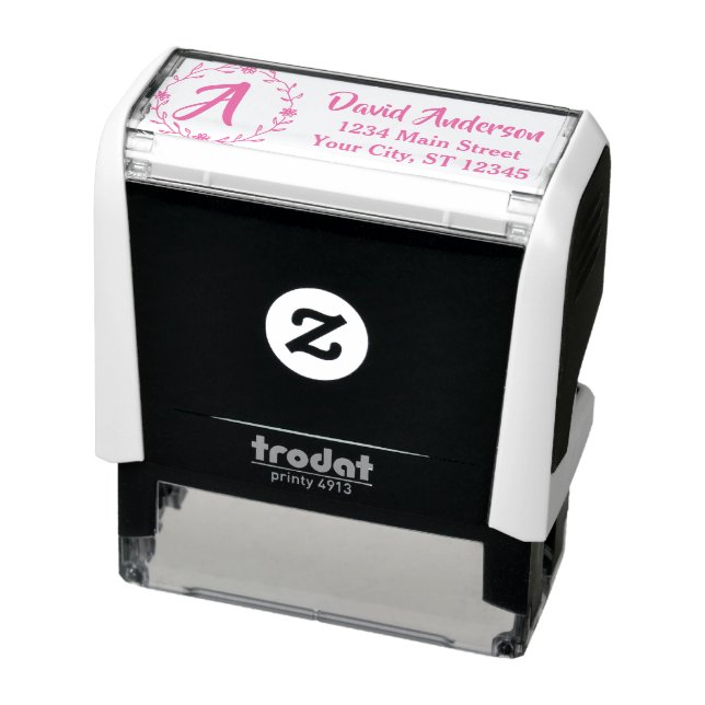 Custom Monogram Name Professional Return Address Self-inking Stamp (Product)