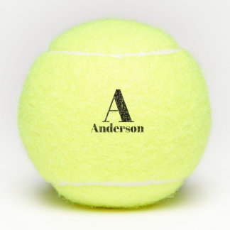 Custom monogram & name  tennis balls