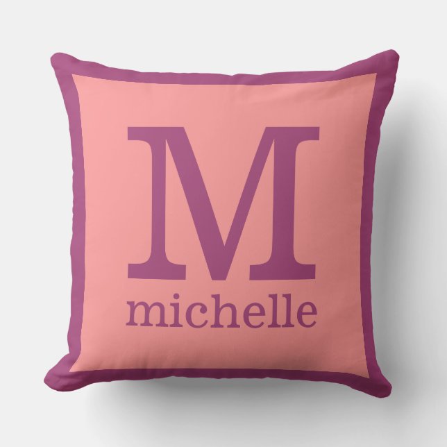 Custom Monogram & Name throw pillows (Front)
